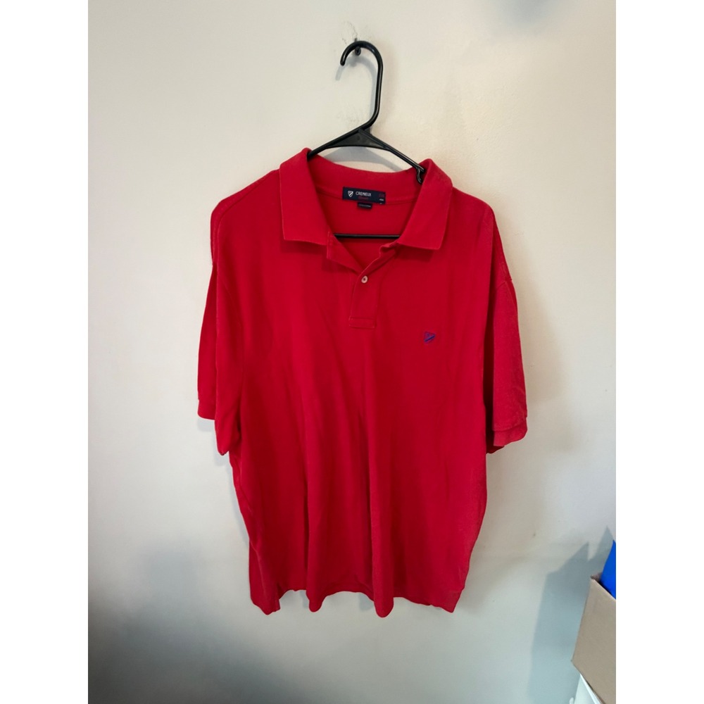Cremieux Classics Mens XXL Red Short Sleeve Pique Cotton Polo Shirt Logo